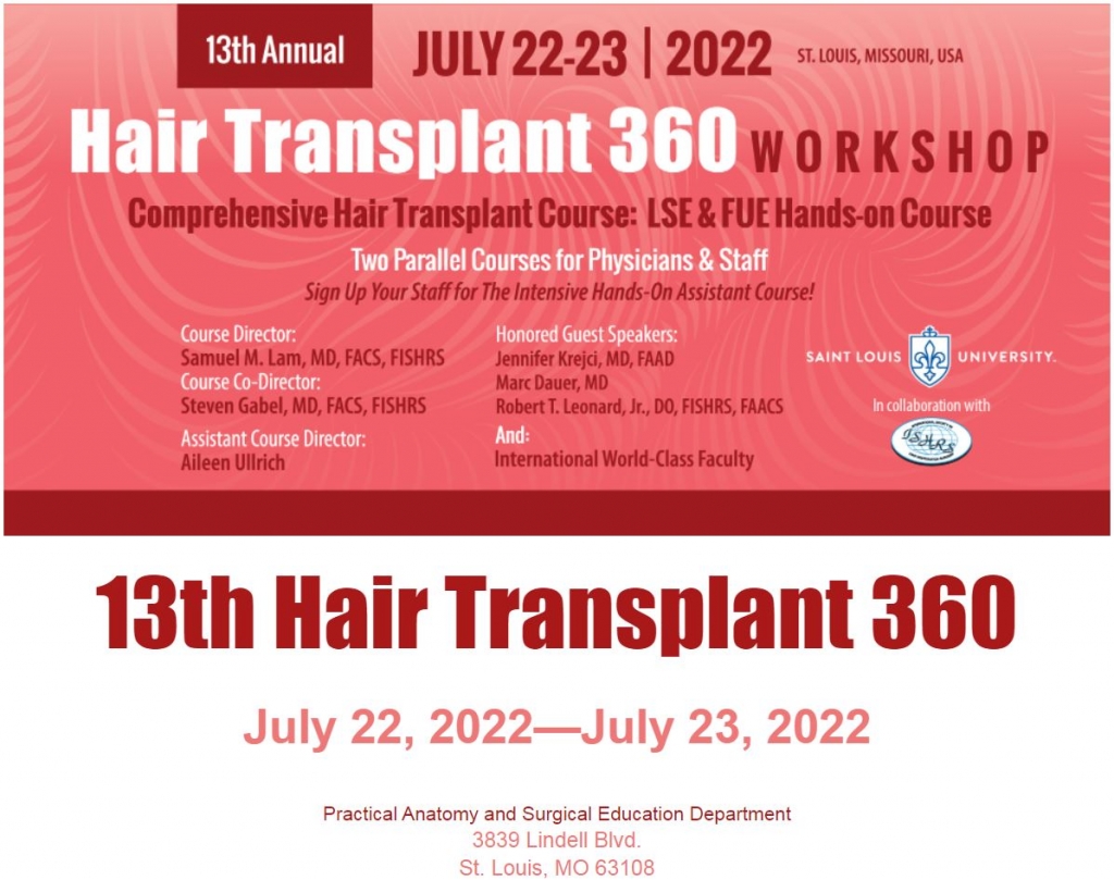 13th Annual Hair Transplant 360 Workshop
